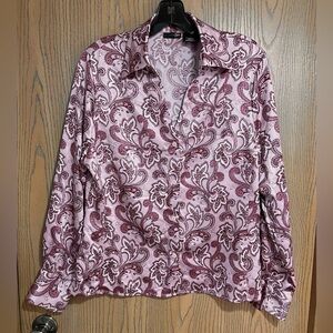 Paisley Print Satin Top